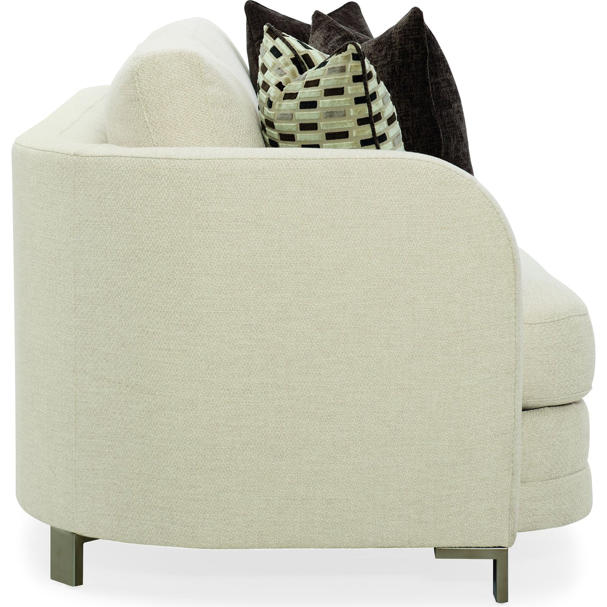 Streamline Sofa by Caracole in natural and smoked bronze. Made from metal in a transitional style.