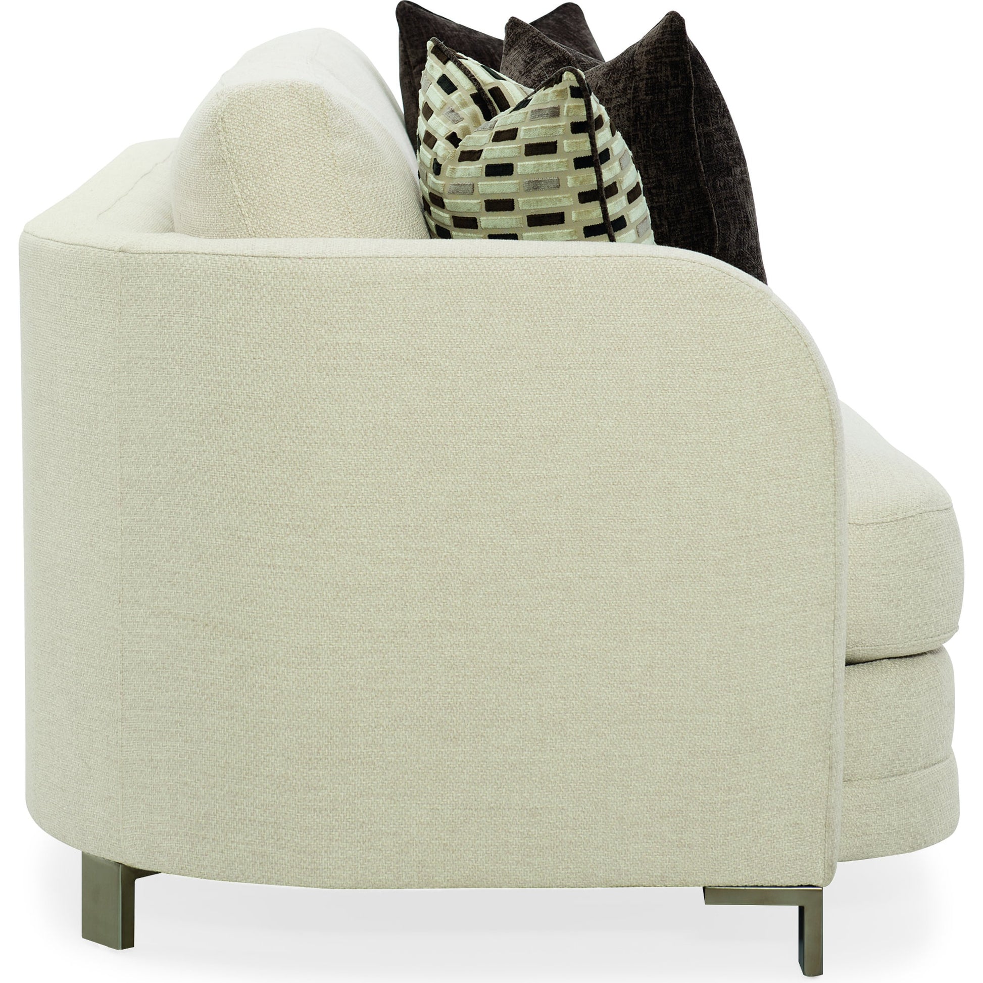 Streamline Sofa by Caracole in natural and smoked bronze. Made from metal in a transitional style.