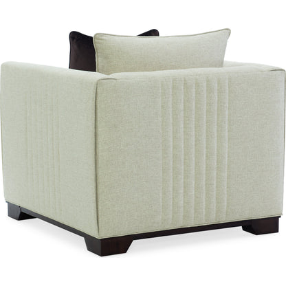 Moderne Chair by Caracole in natural and bourbon glaze. Made from pine in a transitional style.