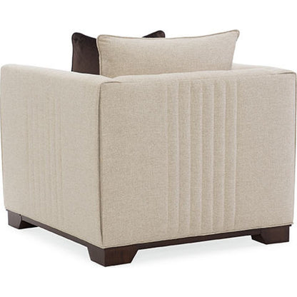 Moderne Chair by Caracole in natural and bourbon glaze. Made from pine in a transitional style.