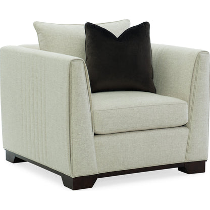 Moderne Chair by Caracole in natural and bourbon glaze. Made from pine in a transitional style.