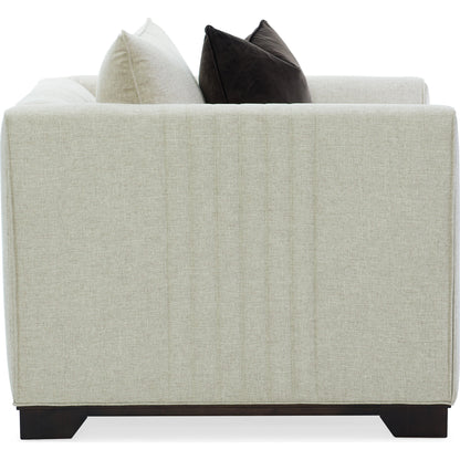 Moderne Chair by Caracole in natural and bourbon glaze. Made from pine in a transitional style.