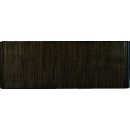 Streamline Cocktail Table by Caracole in bronze, smoked and aged bourbon, smoked bronze. Made from asian hardwood, fumed quartered figured eucalyptus in a modern style.