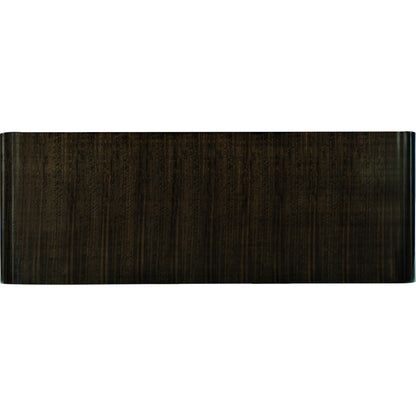 Streamline Cocktail Table by Caracole in bronze, smoked and aged bourbon, smoked bronze. Made from asian hardwood, fumed quartered figured eucalyptus in a modern style.