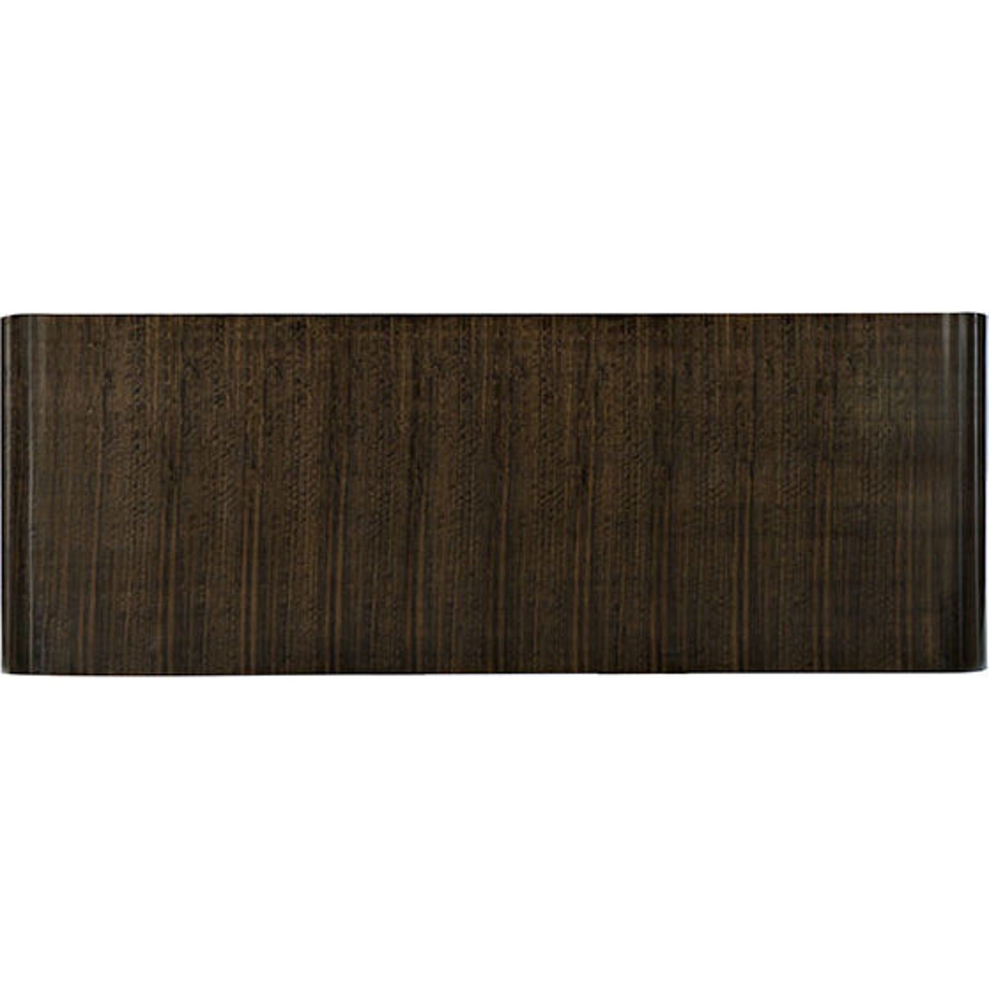 Streamline Cocktail Table by Caracole in bronze, smoked and aged bourbon, smoked bronze. Made from asian hardwood, fumed quartered figured eucalyptus in a modern style.