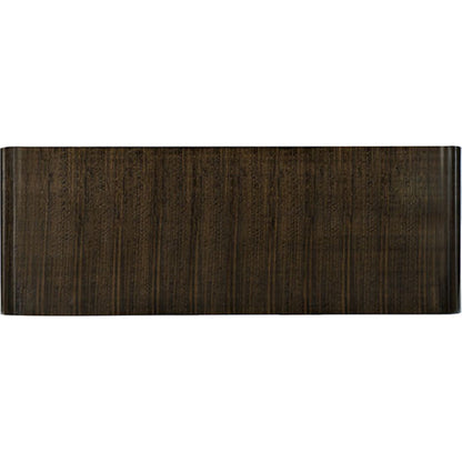 Streamline Cocktail Table by Caracole in bronze, smoked and aged bourbon, smoked bronze. Made from asian hardwood, fumed quartered figured eucalyptus in a modern style.