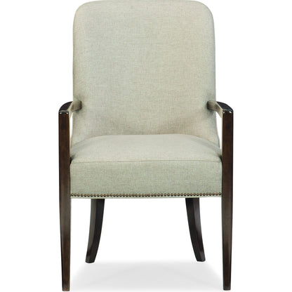 Streamline Arm Chair (Set of 2) by Caracole in natural and bourbon glaze. Made from asian hardwood in a transitional style.