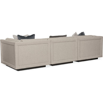 Fusion 3 Piece Sectional Sofa by Caracole in natural and simply black. Made from birch in a transitional style.