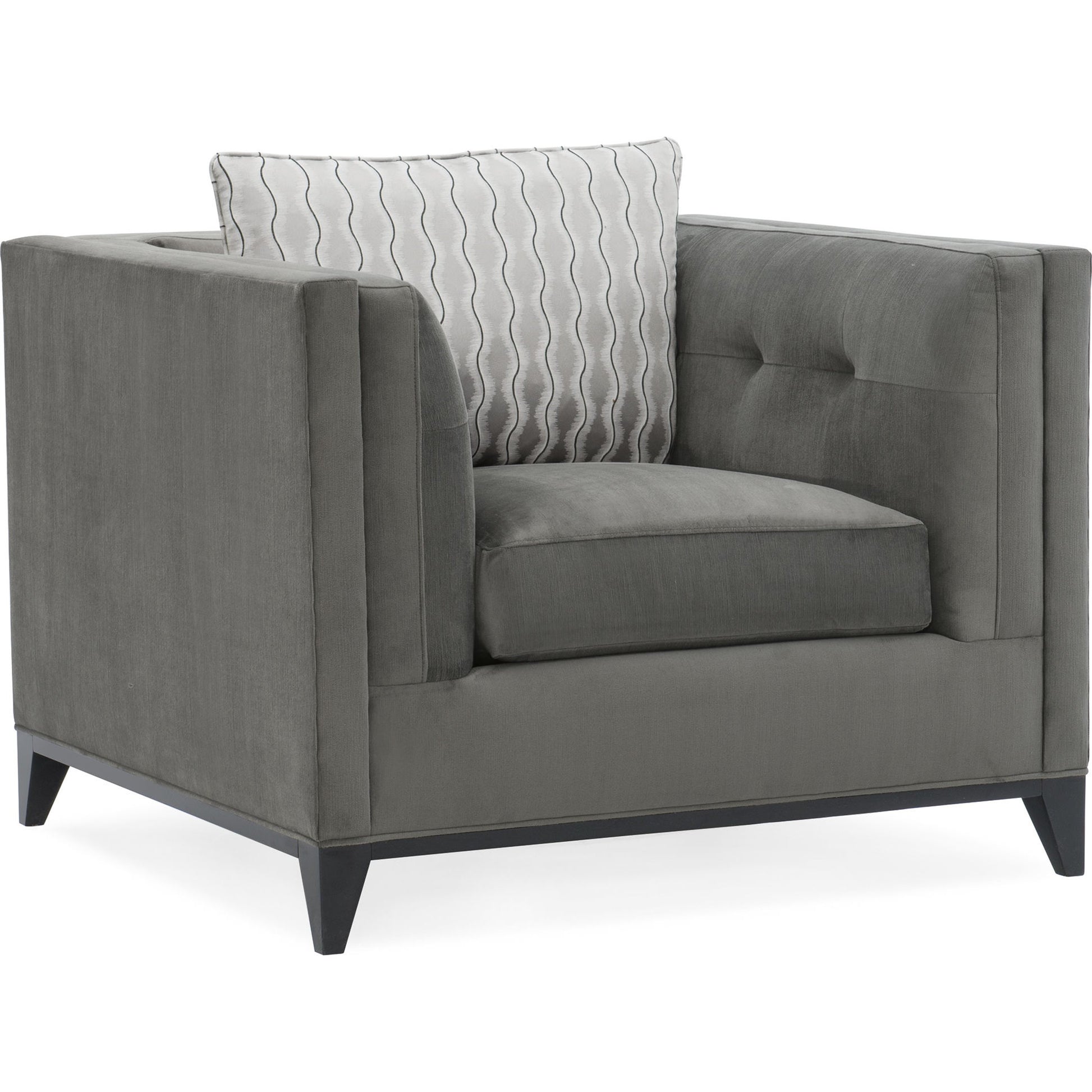 Grace Chair by Caracole in natural and satin ebony. Made from birch in a transitional style.