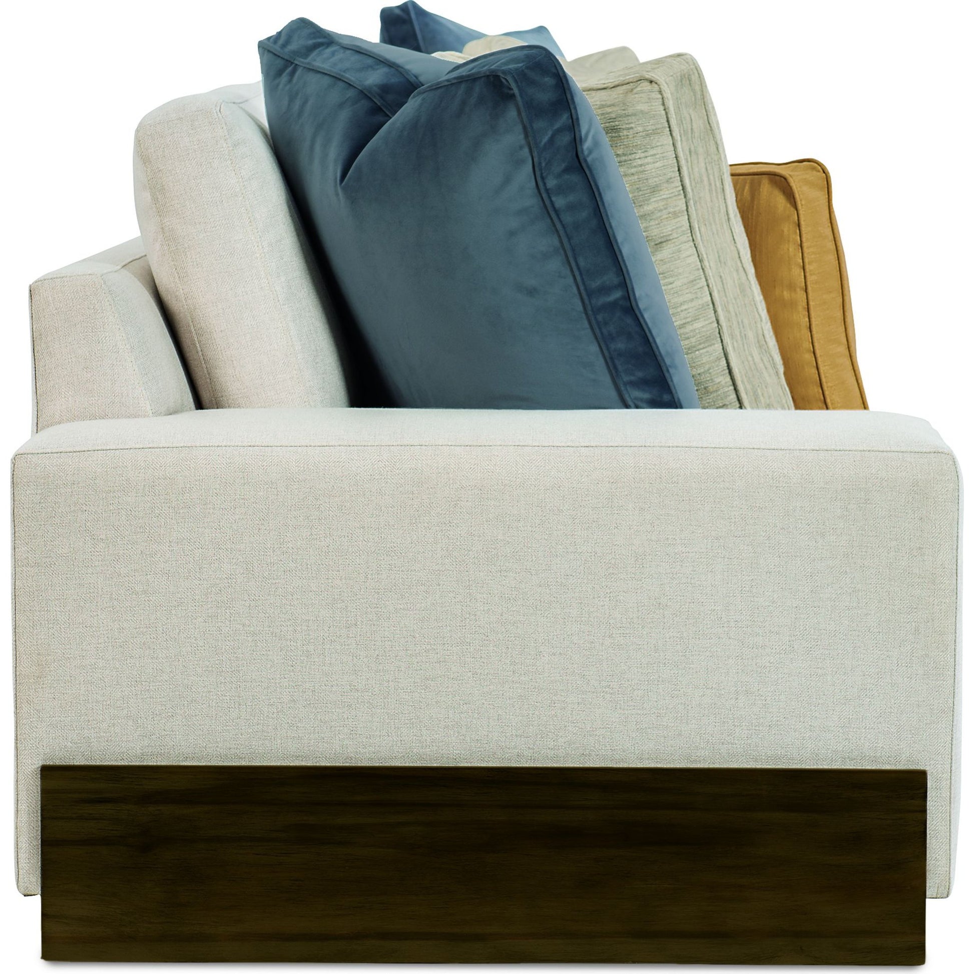 Shelf Arm 2 Piece Sectional by Caracole in natural and smoked sable. Made from fumed gum in a modern style.