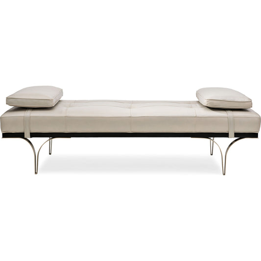 Head to Head Daybed by Caracole in natural and satin ebony, whisper of gold. Made from birch, stainless steel in a modern style.