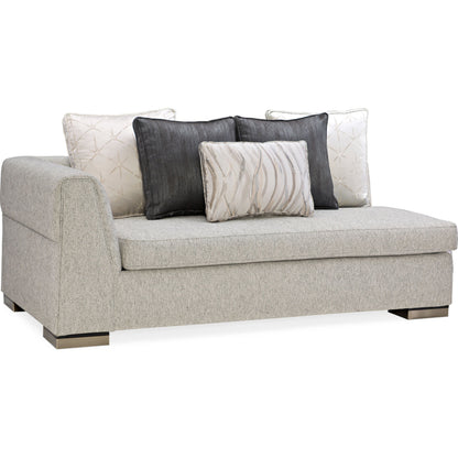 Edge Raf Loveseat by Caracole in satin ebony. Made from birch in a modern style.