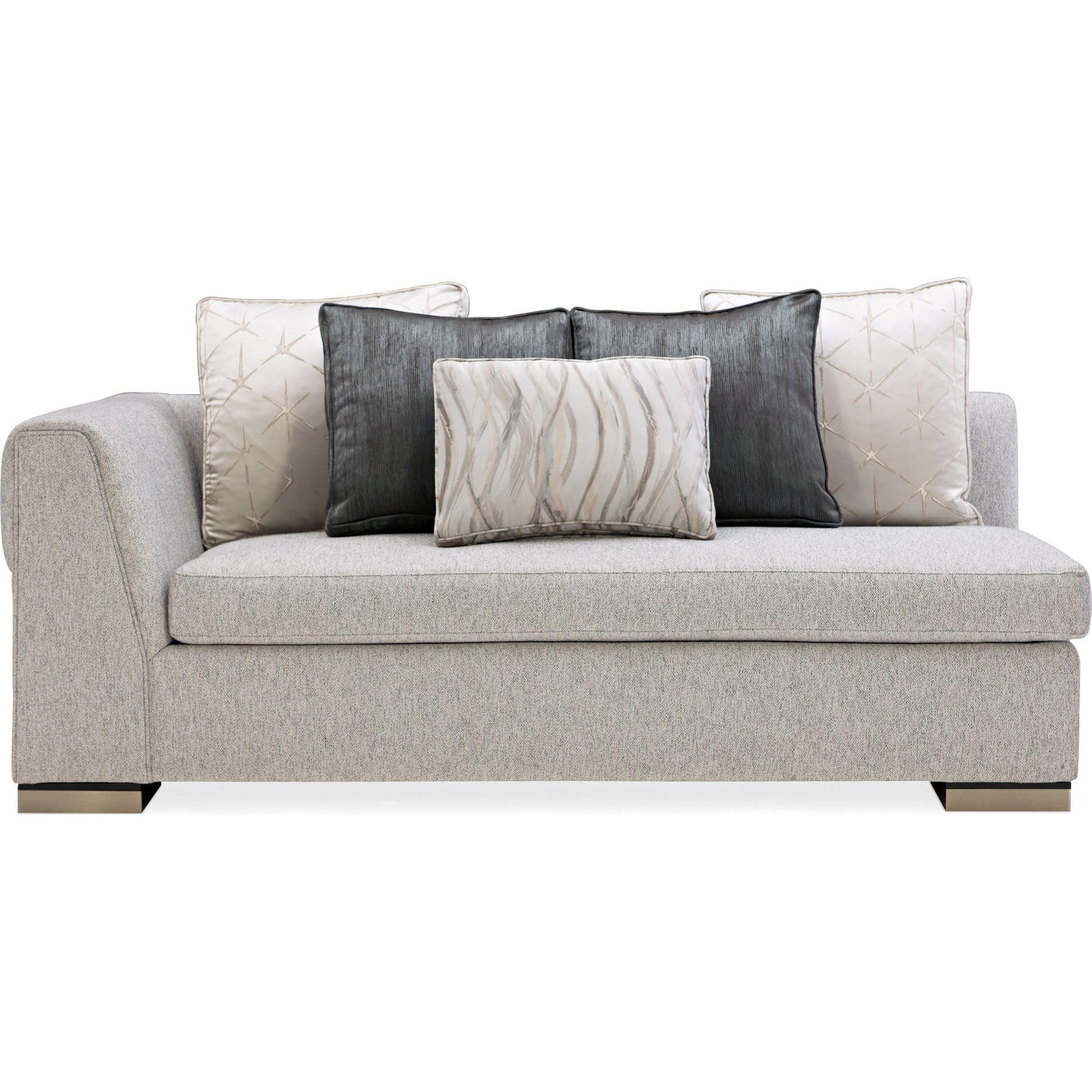 Edge Raf Loveseat by Caracole in satin ebony. Made from birch in a modern style.