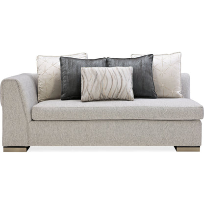Edge Raf Loveseat by Caracole in satin ebony. Made from birch in a modern style.