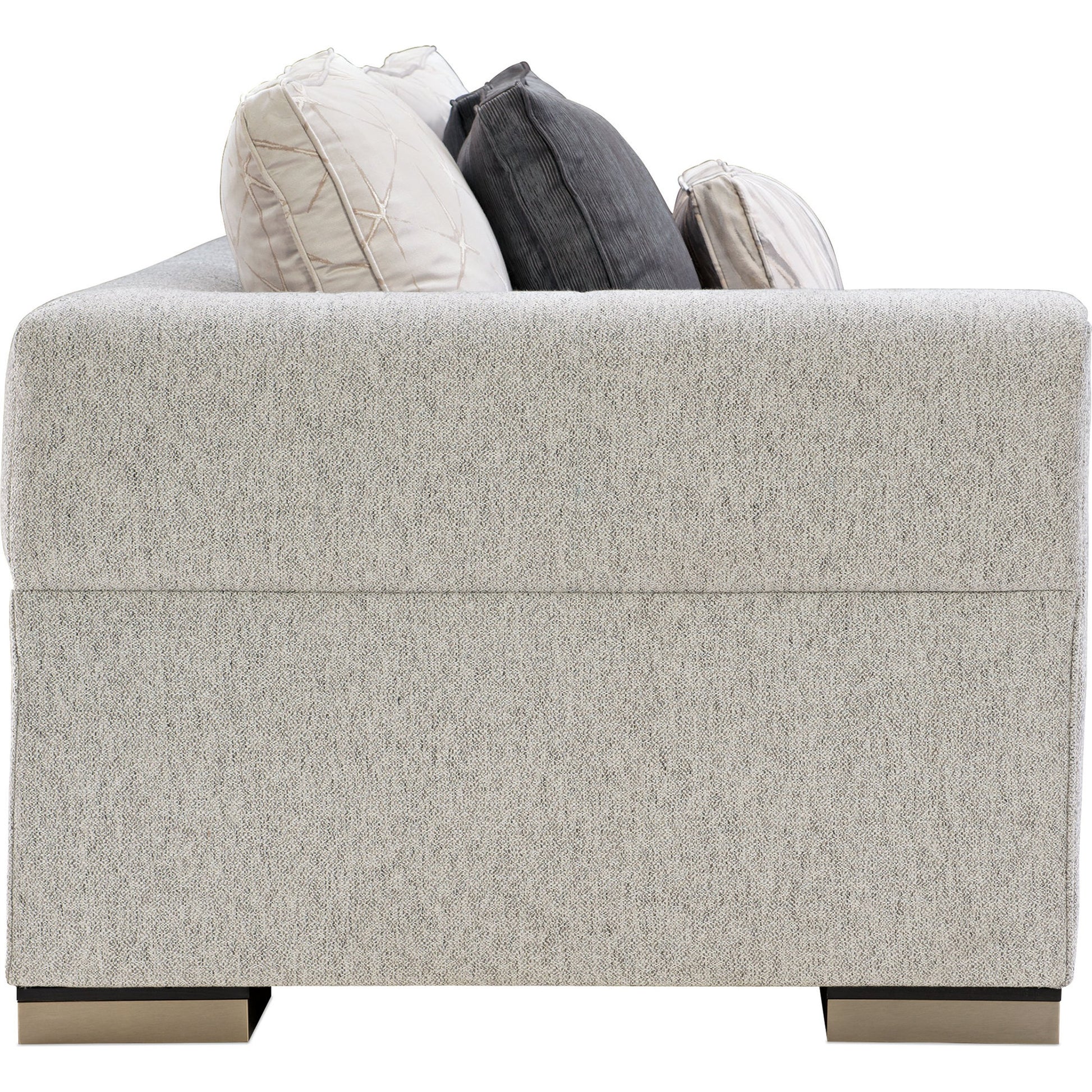 Edge Raf Loveseat by Caracole in satin ebony. Made from birch in a modern style.