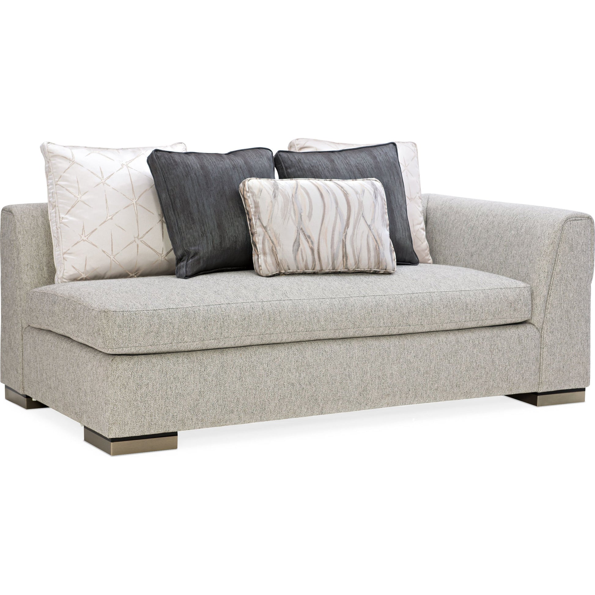 Edge Raf Loveseat by Caracole in satin ebony. Made from birch in a modern style.