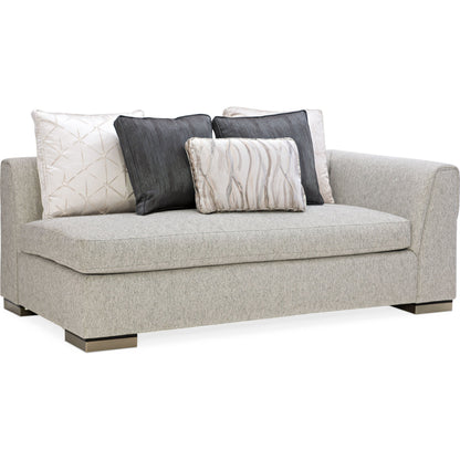 Edge Raf Loveseat by Caracole in satin ebony. Made from birch in a modern style.
