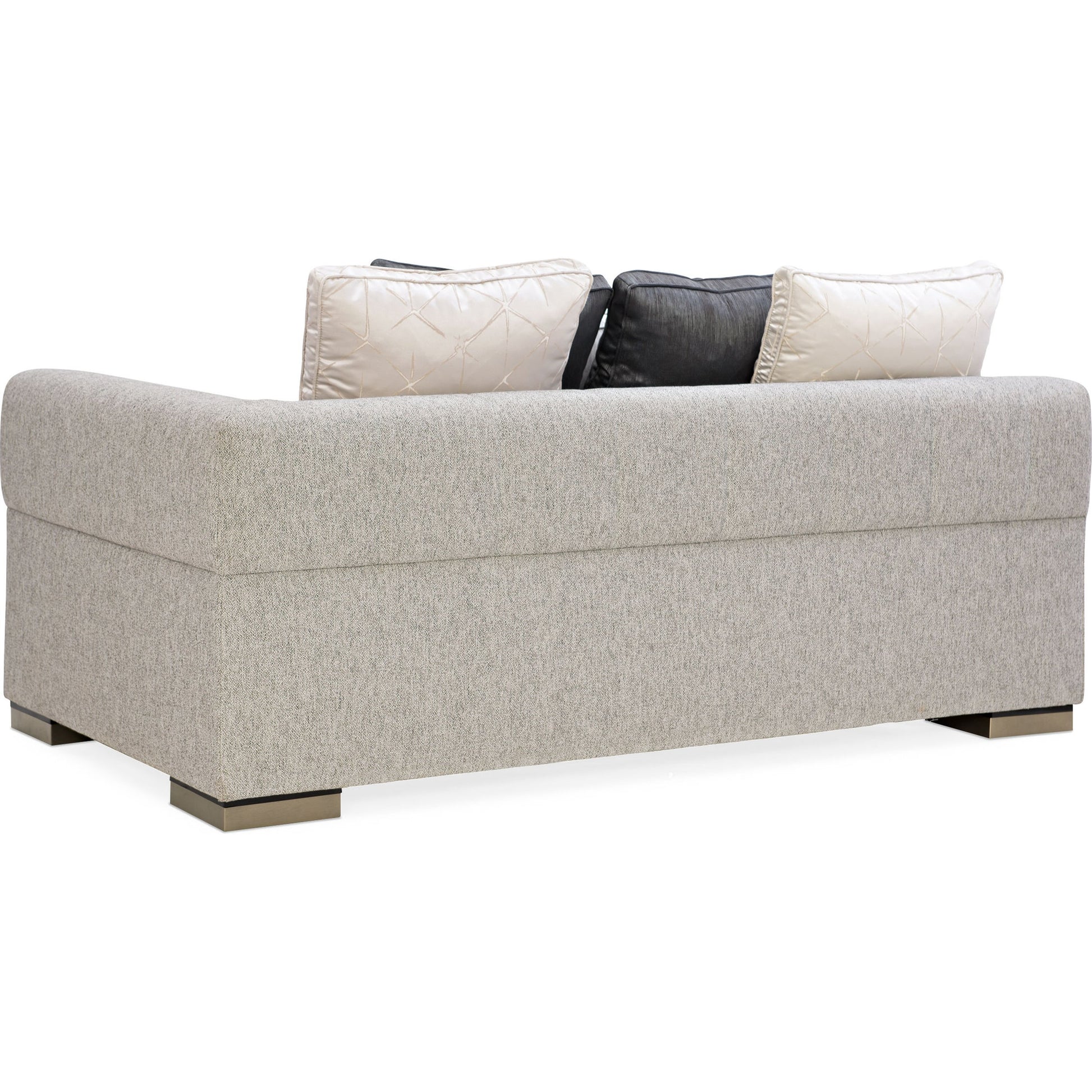 Edge Raf Loveseat by Caracole in satin ebony. Made from birch in a modern style.
