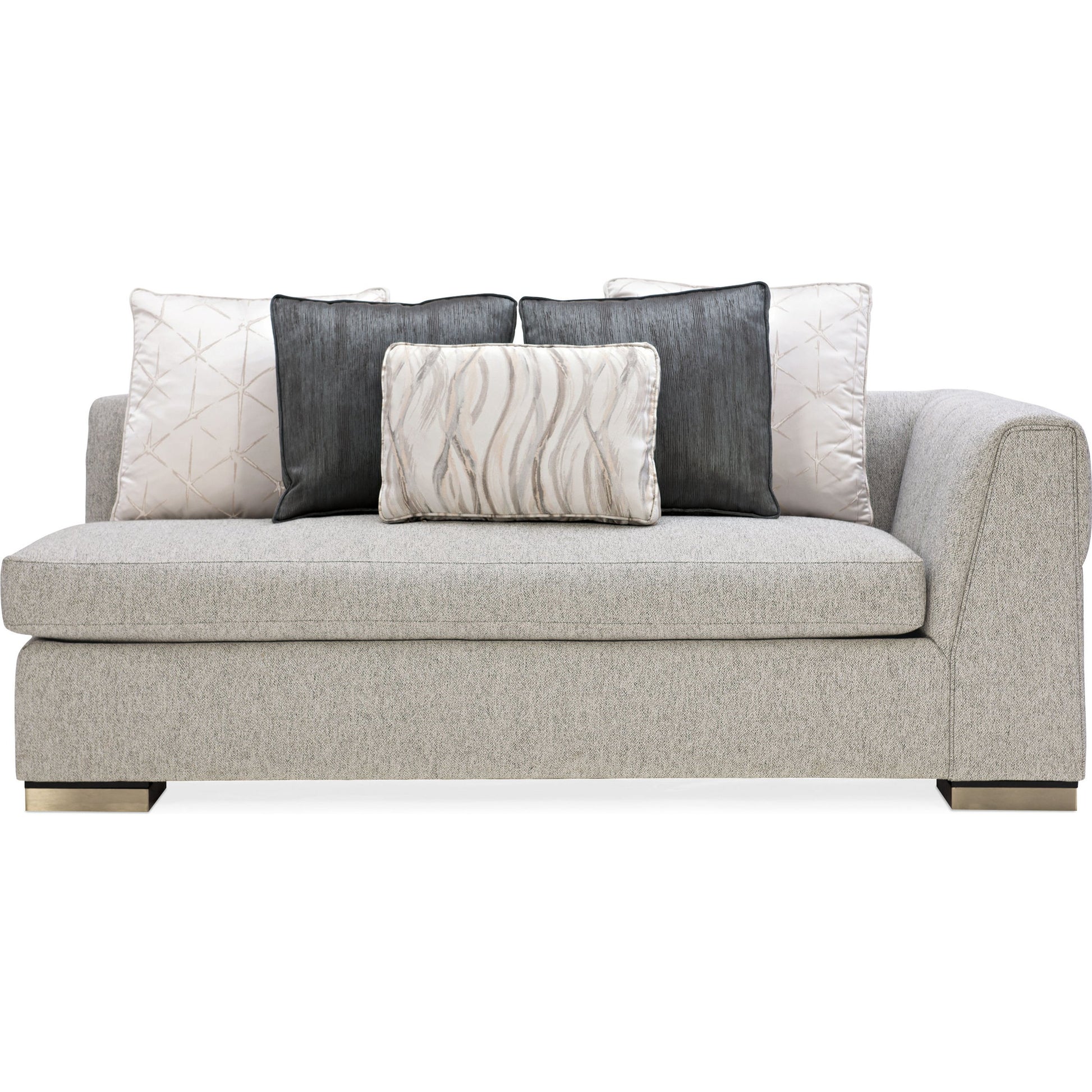Edge Raf Loveseat by Caracole in satin ebony. Made from birch in a modern style.