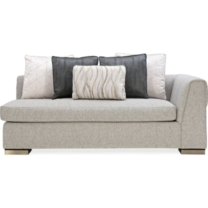 Edge Raf Loveseat by Caracole in satin ebony. Made from birch in a modern style.