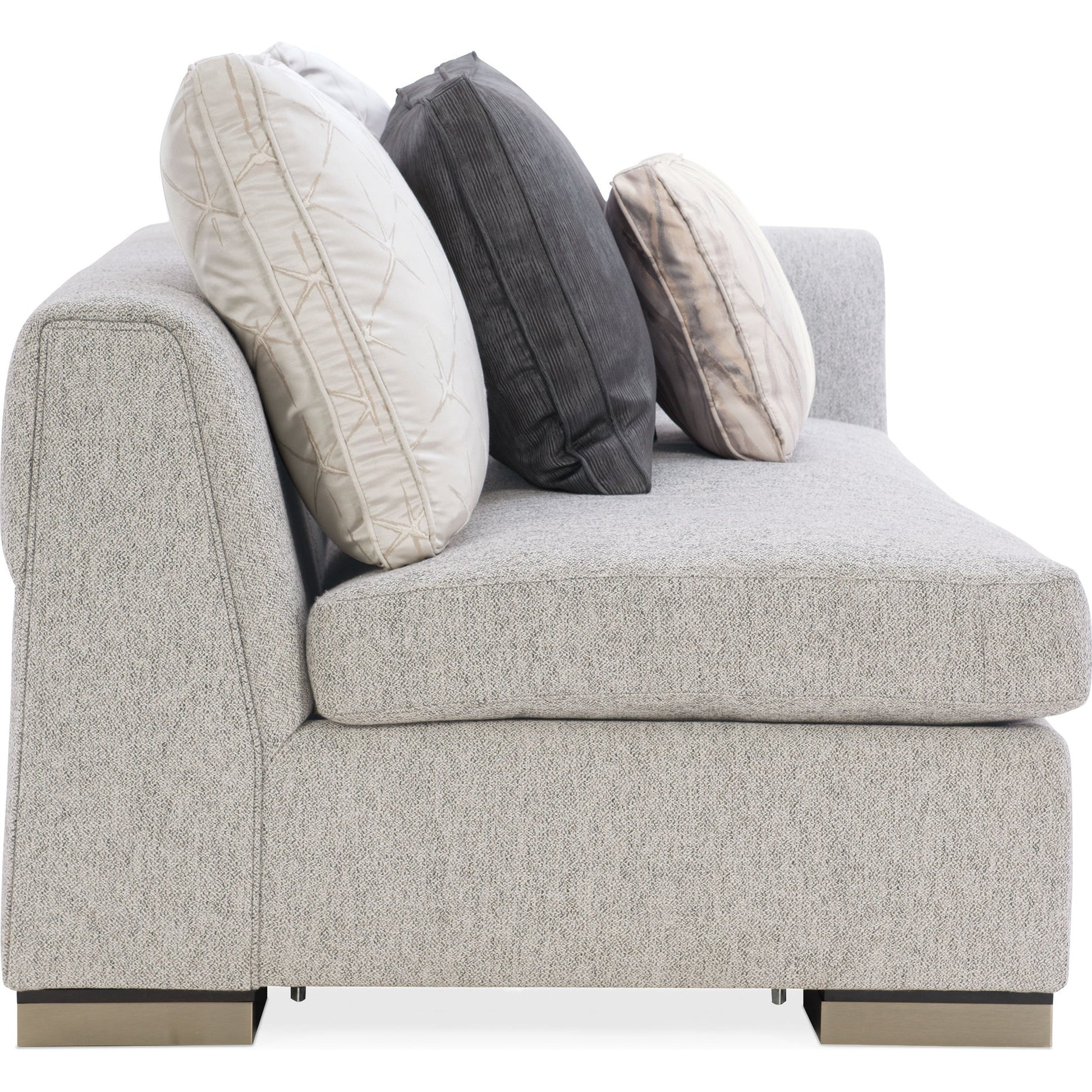 Edge Raf Loveseat by Caracole in satin ebony. Made from birch in a modern style.