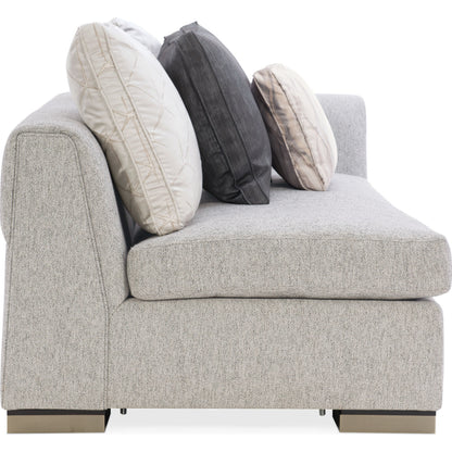Edge Raf Loveseat by Caracole in satin ebony. Made from birch in a modern style.