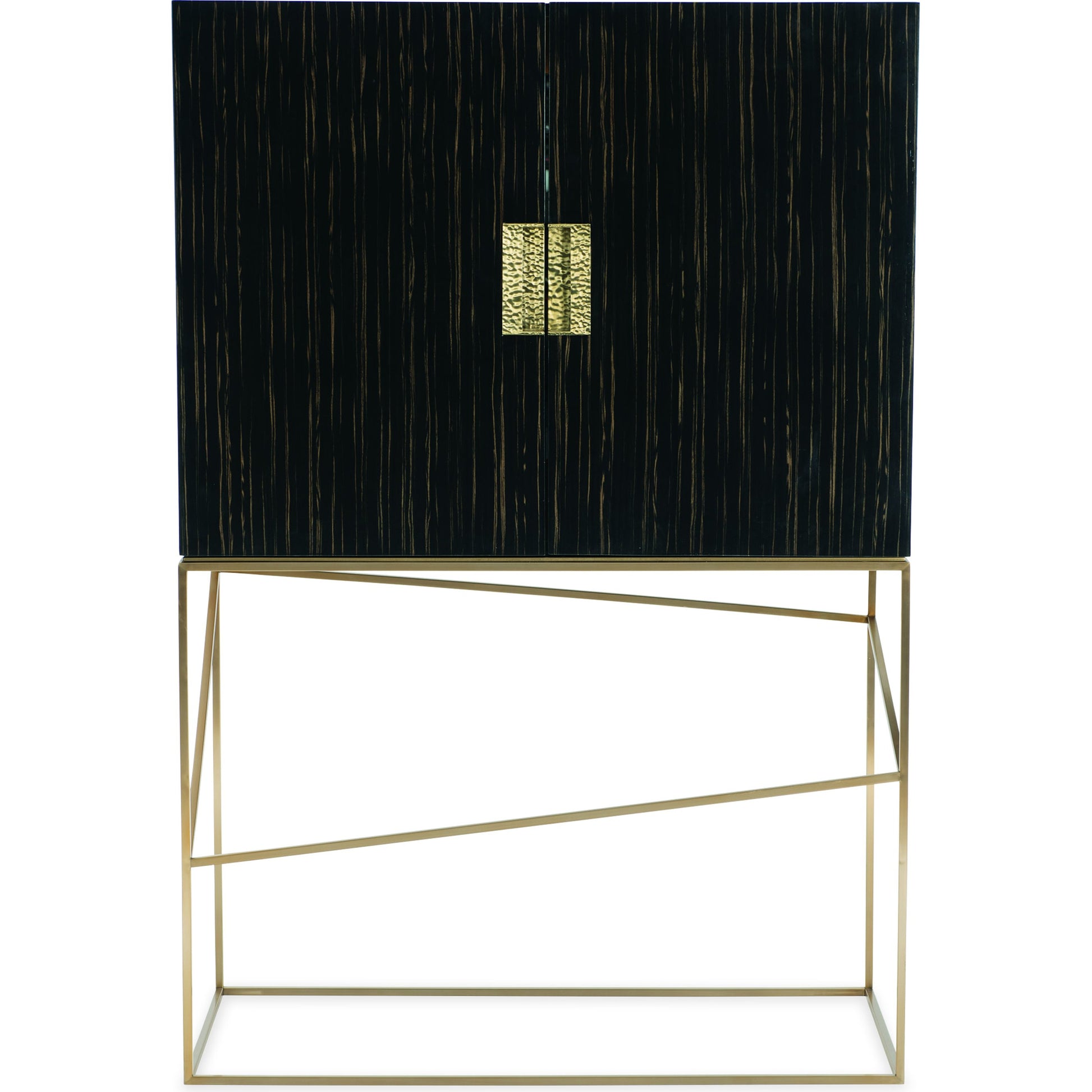 Edge Bar by Caracole in bronze, ebony, mirrored. Made from asian hardwood, engineered ebony in a transitional style.