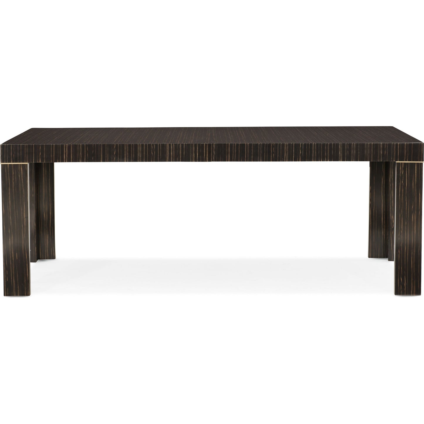 003 SR-770607 | Additional Silo | Edge Dining Table by Caracole in bronze, ebony and striated ebony, lucent bronze metallic paint. Made from asian hardwood, engineered ebony in a modern style.