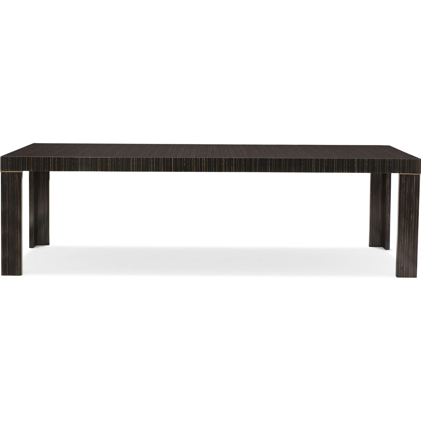004 SR-770607 | Additional Silo | Edge Dining Table by Caracole in bronze, ebony and striated ebony, lucent bronze metallic paint. Made from asian hardwood, engineered ebony in a modern style.