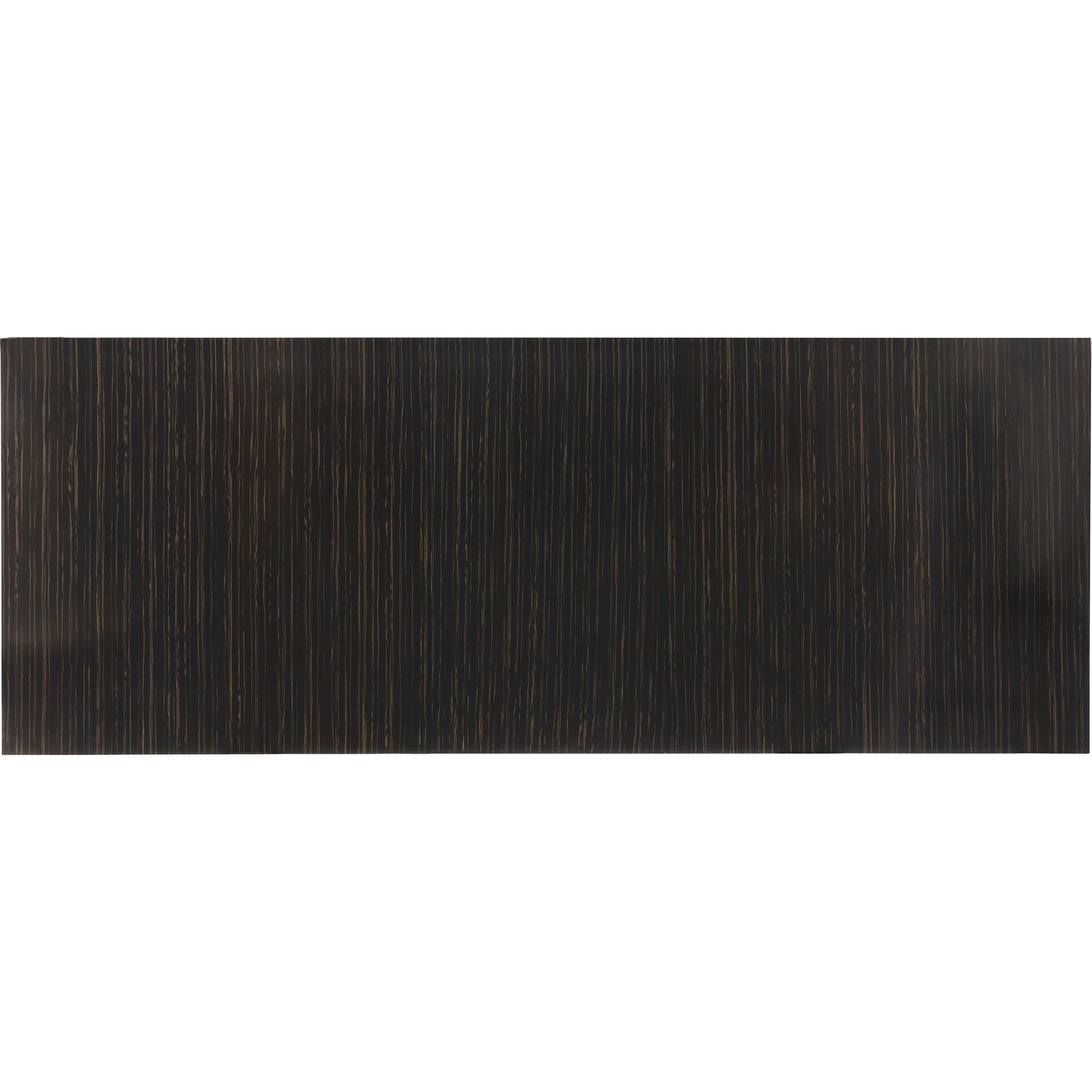 Edge Dining Table by Caracole in bronze, ebony and striated ebony, lucent bronze metallic paint. Made from asian hardwood, engineered ebony in a modern style.