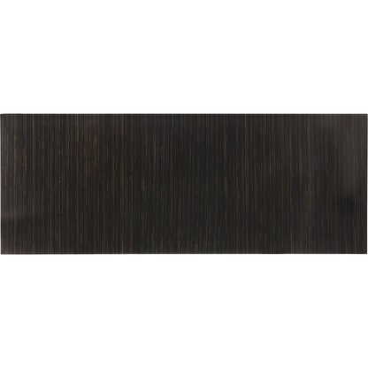 Edge Dining Table by Caracole in bronze, ebony and striated ebony, lucent bronze metallic paint. Made from asian hardwood, engineered ebony in a modern style.