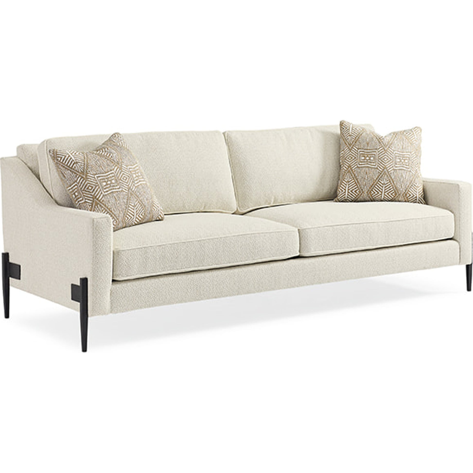 Remix Sofa by Caracole in natural and black iron. Made from metal in a transitional style.