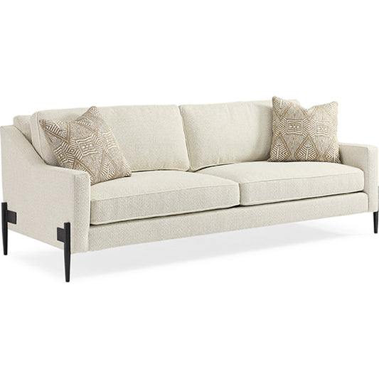 Remix Sofa by Caracole in natural and black iron. Made from metal in a transitional style.