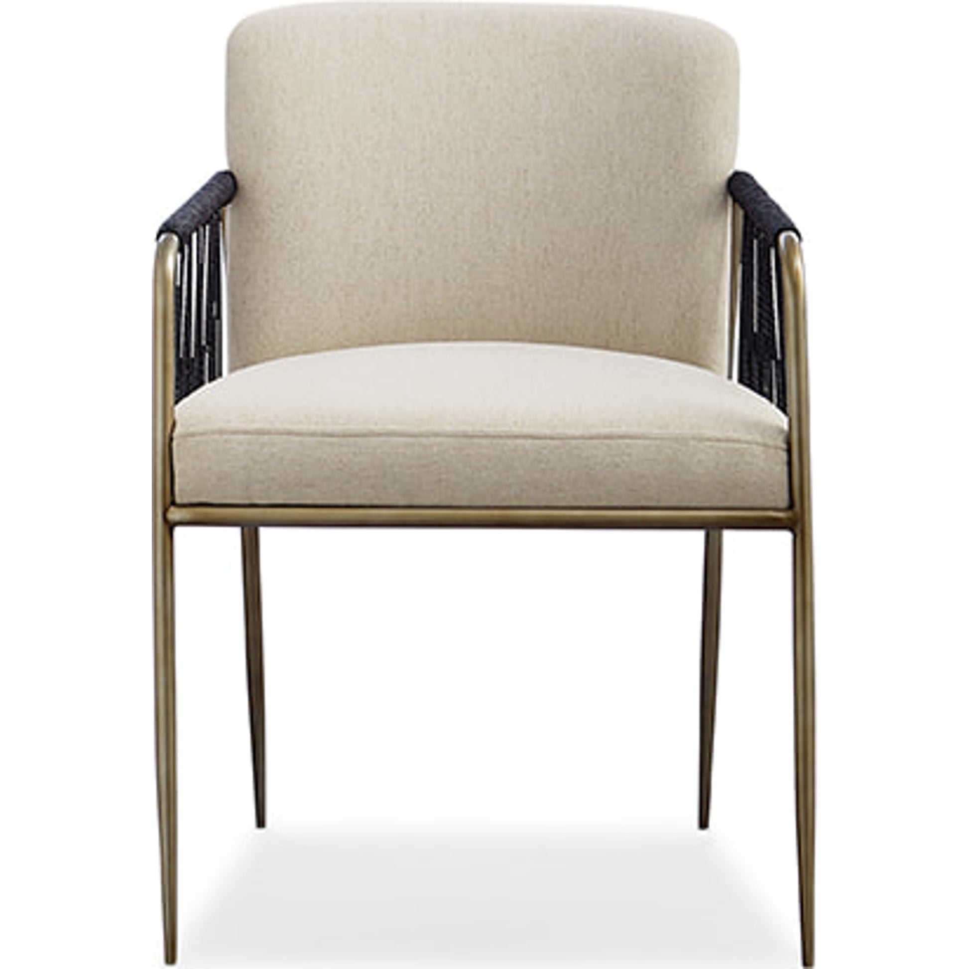 Remix Dining Chair by Caracole in natural and bronze gold metal. Made from metal in a eclectic & global style.