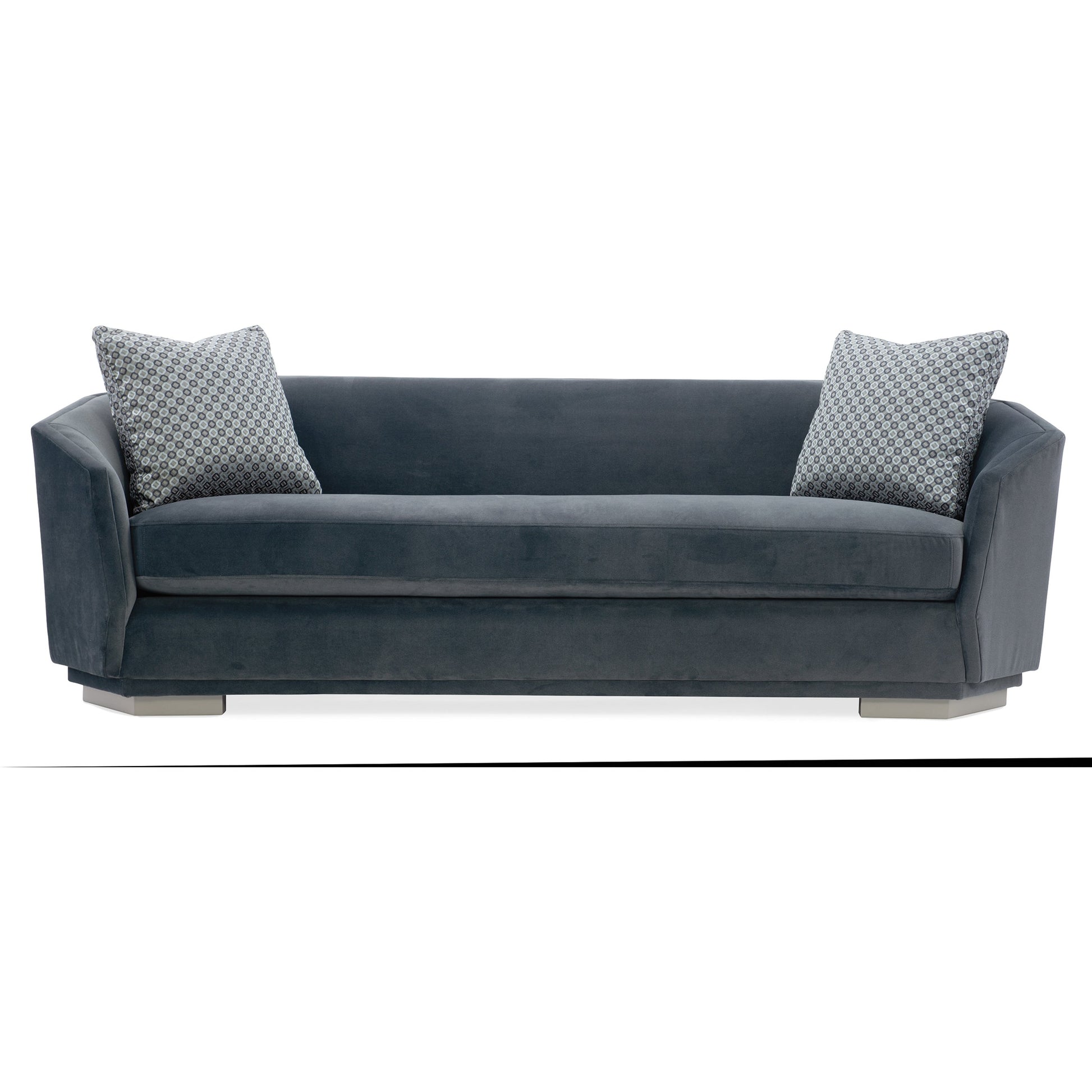 Expressions Sofa by Caracole in natural and london fog. Made from birch in a modern style.