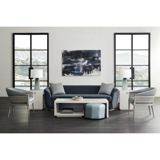 Expressions Sofa by Caracole in natural and london fog. Made from birch in a modern style.