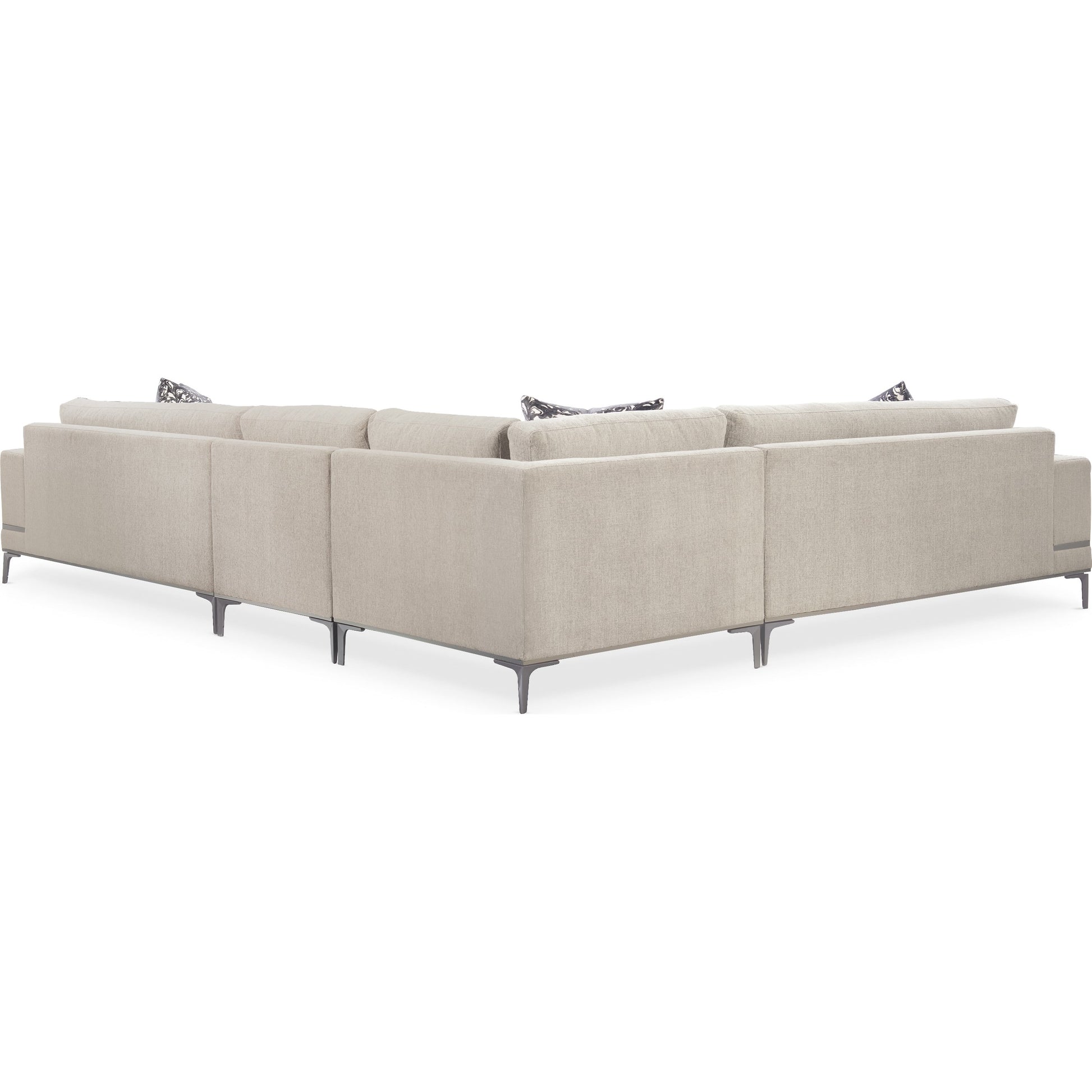 Repetition Loveseat by Caracole in zinc and london fog. Made from birch in a modern style.