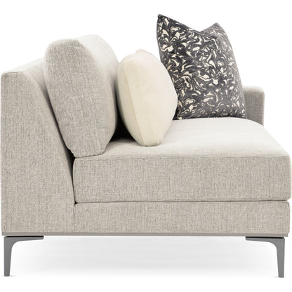Repetition Loveseat by Caracole in zinc and london fog. Made from birch in a modern style.