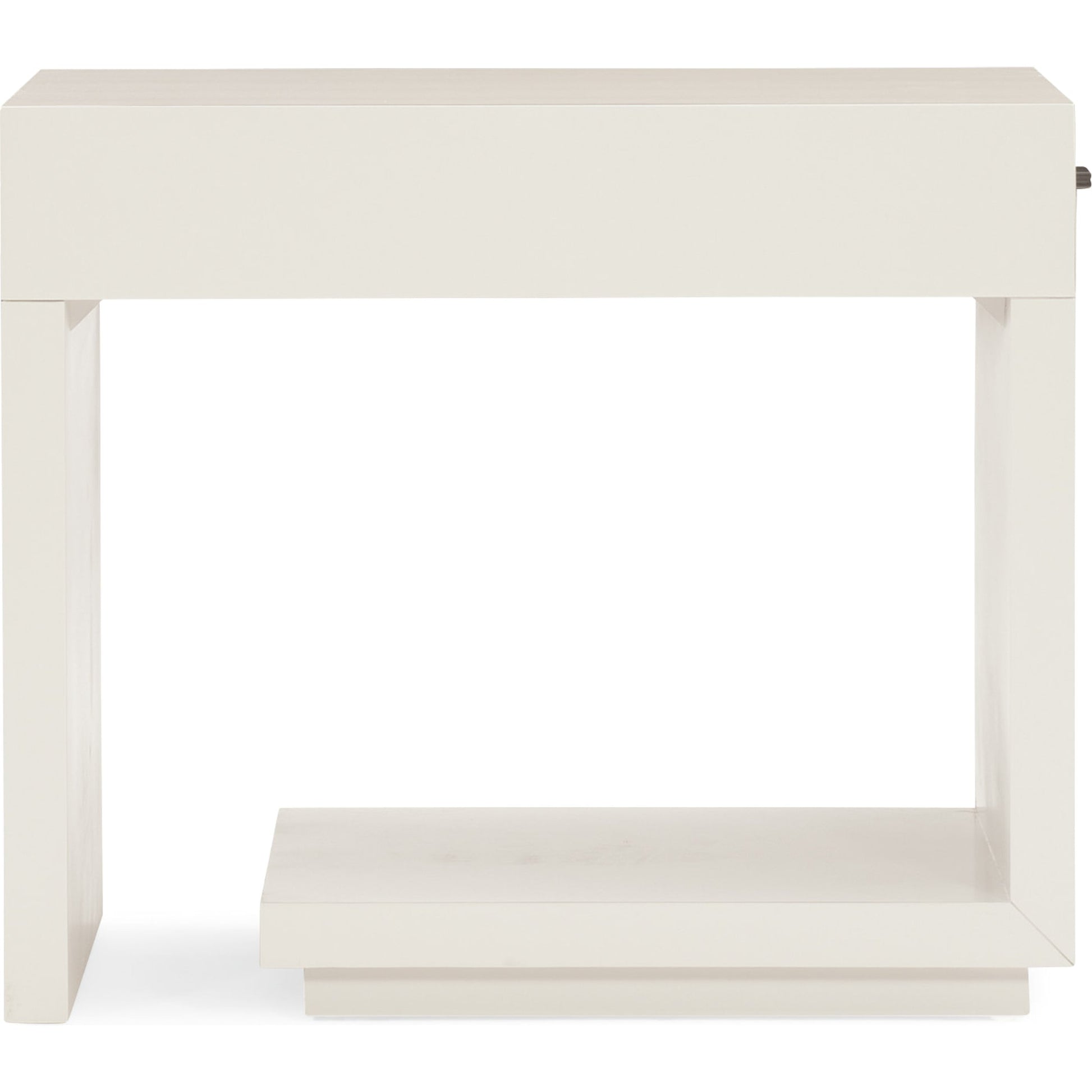 Expressions End Table by Caracole in natural and winter haze. Made from asian hardwood in a modern style.