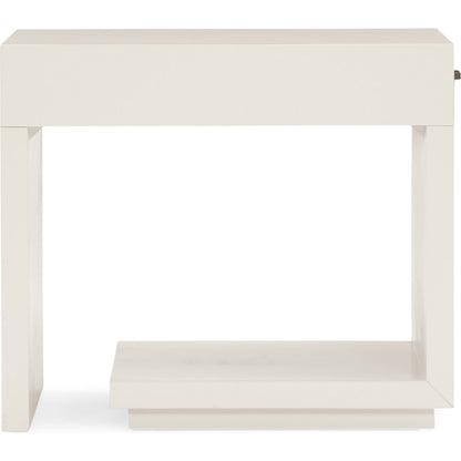 Expressions End Table by Caracole in natural and winter haze. Made from asian hardwood in a modern style.
