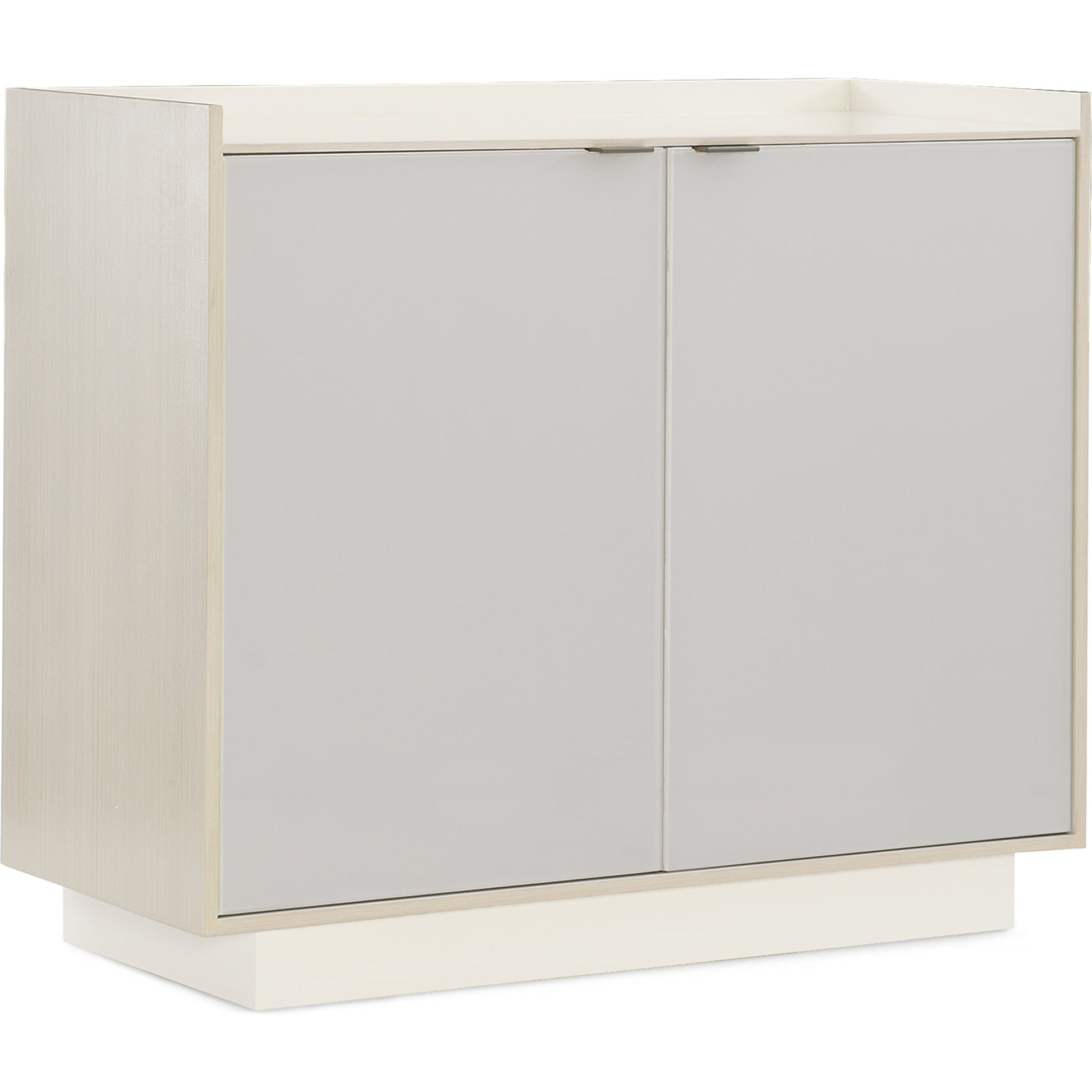 Expressions Door Chest by Caracole in gray, ash, taupe, gray and winter haze, ash taupe, delicate grey. Made from ash in a modern style.