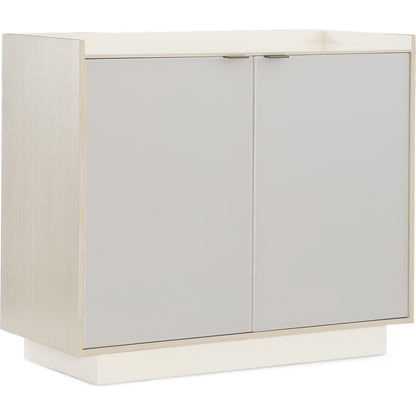 Expressions Door Chest by Caracole in gray, ash, taupe, gray and winter haze, ash taupe, delicate grey. Made from ash in a modern style.