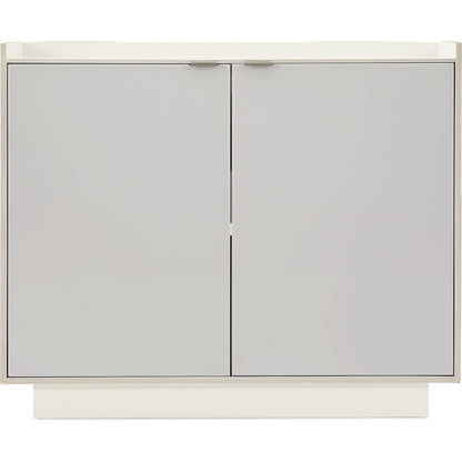 Expressions Door Chest by Caracole in gray, ash, taupe, gray and winter haze, ash taupe, delicate grey. Made from ash in a modern style.