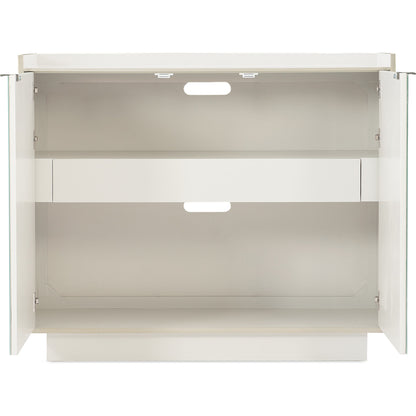 Expressions Door Chest by Caracole in gray, ash, taupe, gray and winter haze, ash taupe, delicate grey. Made from ash in a modern style.