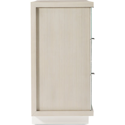 Expressions Dresser by Caracole in gray, ash, taupe, gray and ash taupe, winter haze, delicate grey. Made from ash in a modern style.