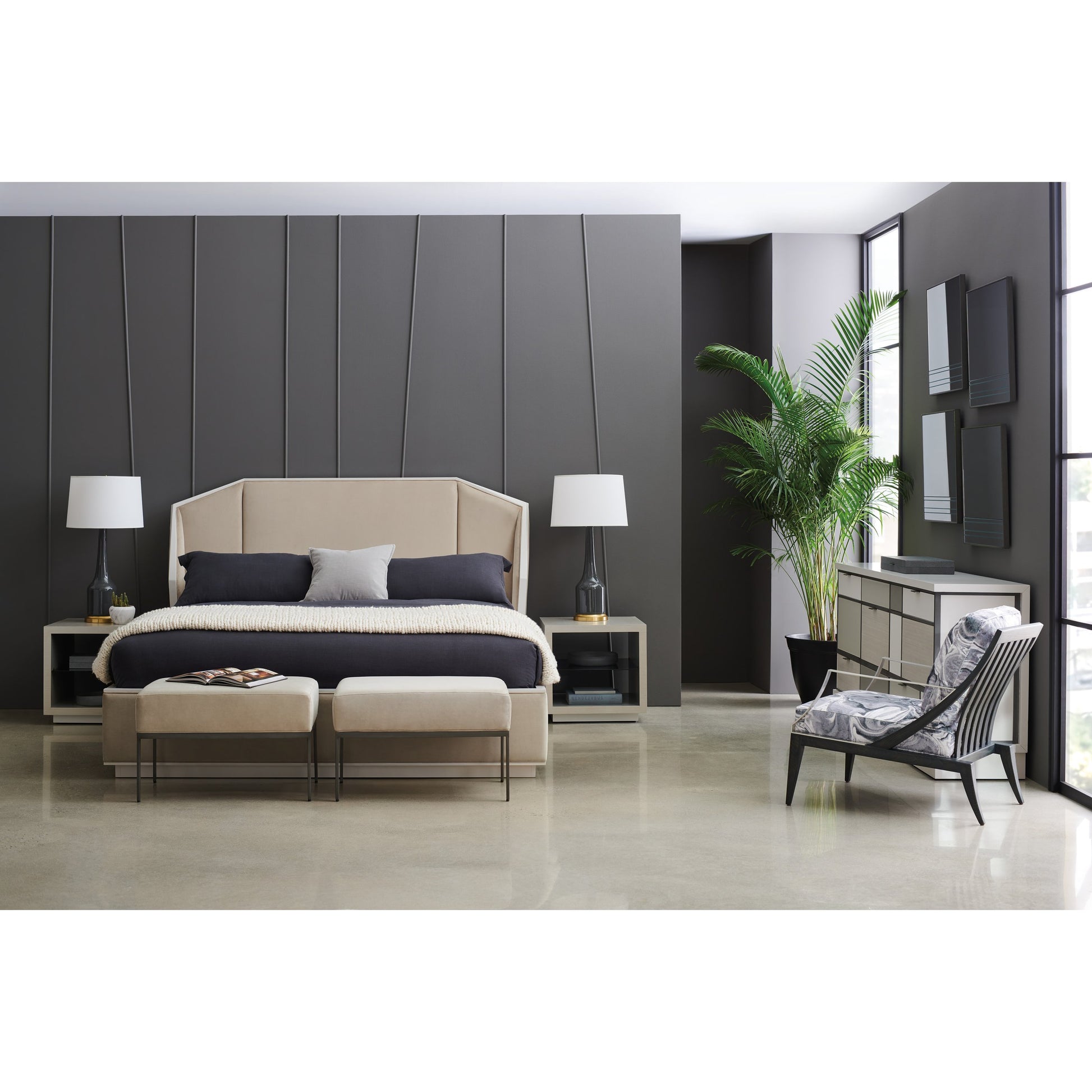 Expressions Bed by Caracole in natural. Made from asian hardwood in a modern style.