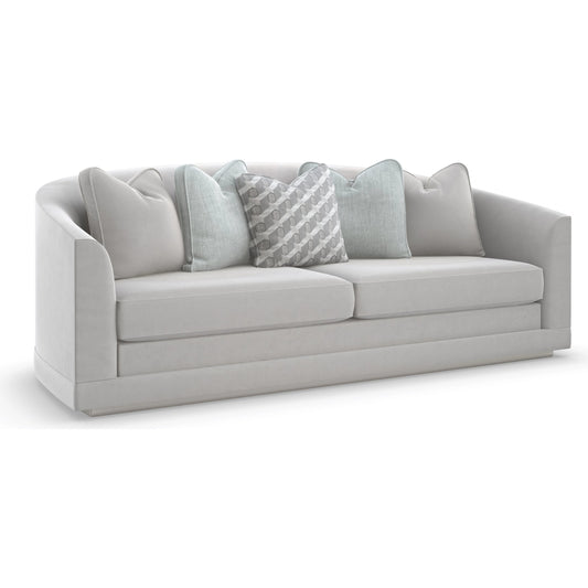 Da Vita Sofa by Caracole in cloud, grey, silver and soft silver. Made from pine in a unique style.