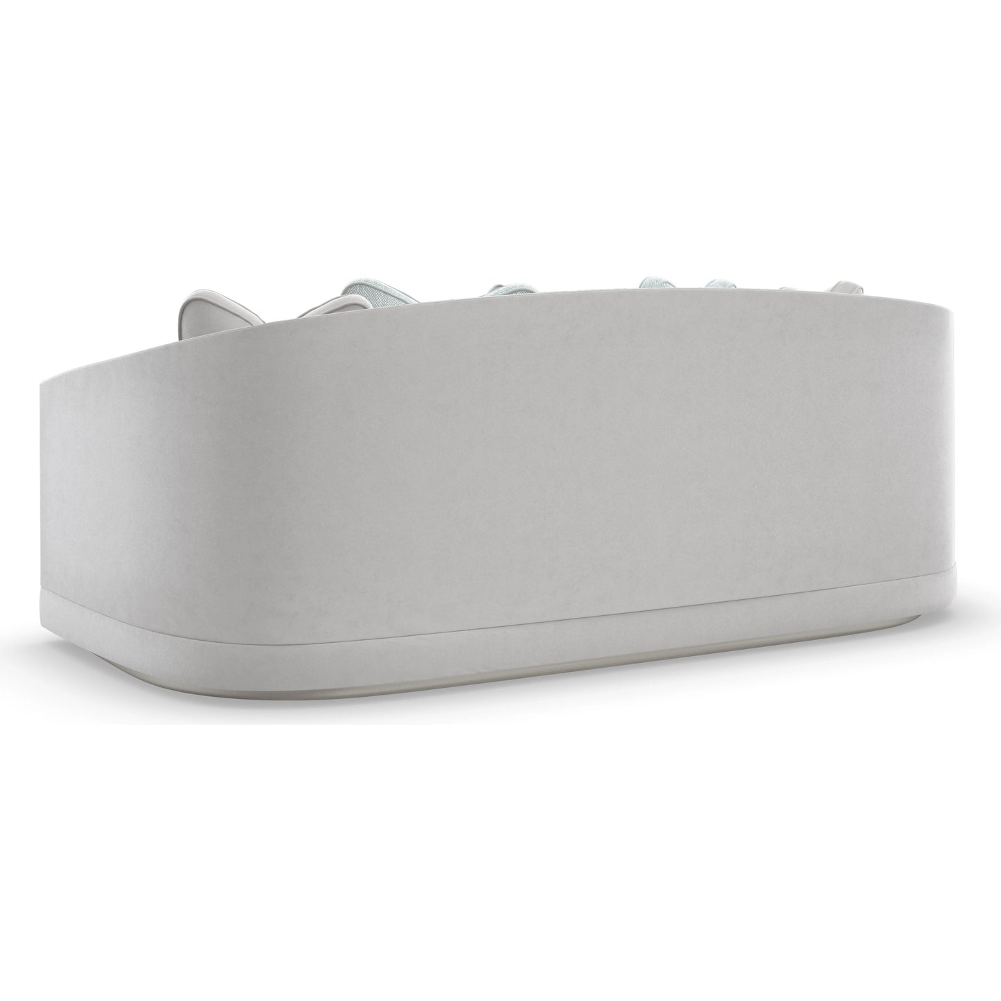006 SI-1955831 | Additional Silo | Da Vita Sofa by Caracole in cloud, grey, silver and soft silver. Made from pine in a transitional style.