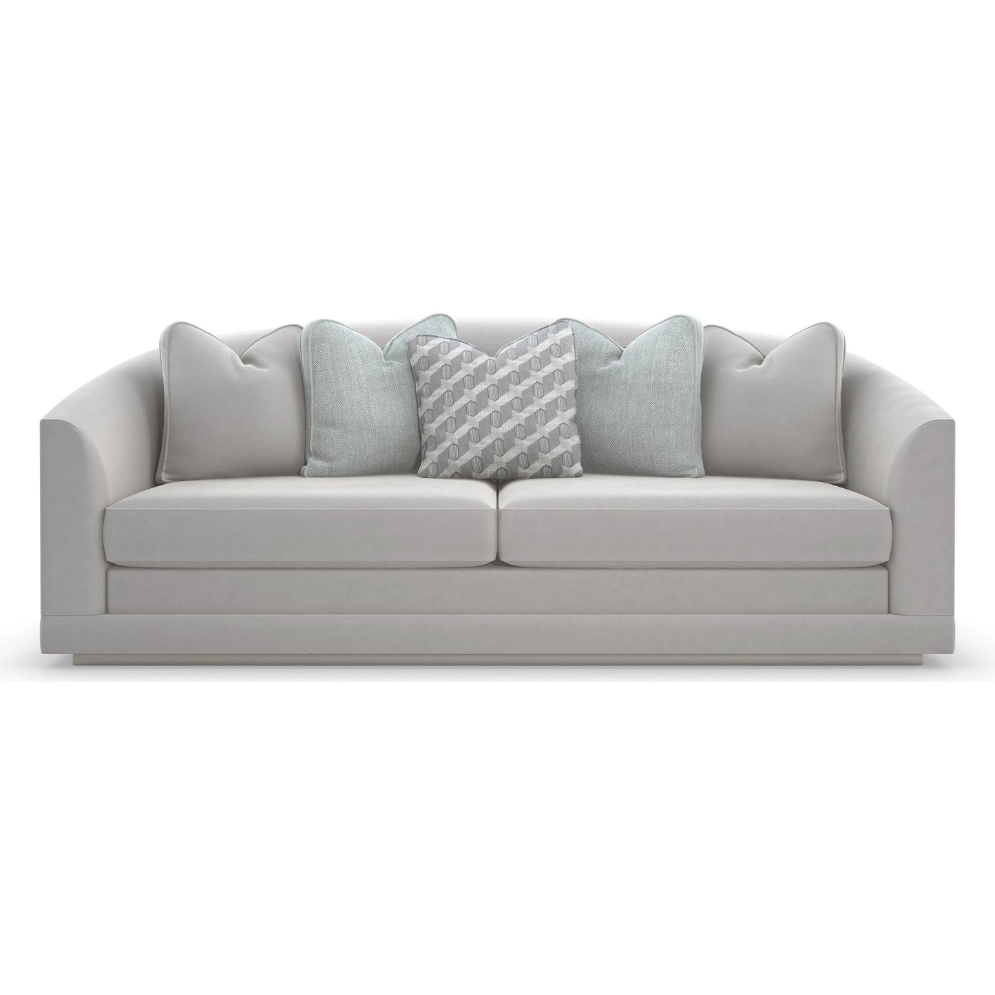 005 SI-1955831 | Additional Silo | Da Vita Sofa by Caracole in cloud, grey, silver and soft silver. Made from pine in a transitional style.