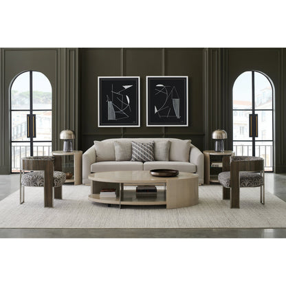 Da Vita Sofa by Caracole in cloud, grey, silver and soft silver. Made from pine in a transitional style.